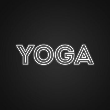 YOGA LED Neon Schriftzug als moderne Wanddekoration