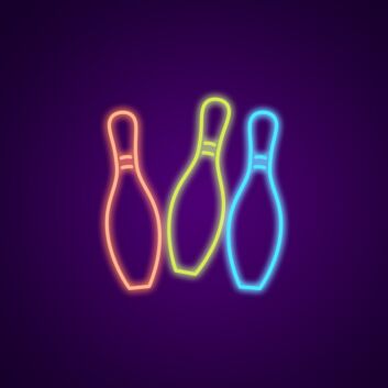 Drei Bowlingpins LED-Neonschild
