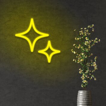 Funkelnde Sterne LED-Neonschild Wohnzimmer Schlafzimmer