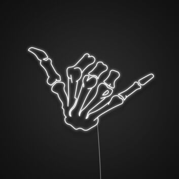 Skelett Hand Shaka Zeichen LED-Neonschild für Bar Club