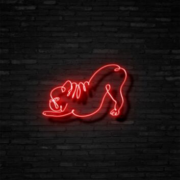 Yoga Katze LED-Neonschild Wohnzimmer Yoga Studio