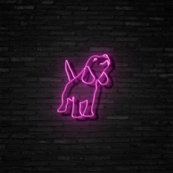 Hund mit hängenden Ohren LED-Neonschild Wohnzimmer Kinderzimmer