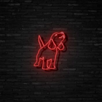Hund mit hängenden Ohren LED-Neonschild Wohnzimmer Kinderzimmer