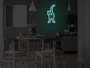 Katze von hinten LED-Neonschild für Wohnzimmer Küche