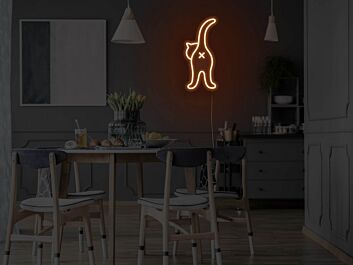 Katze von hinten LED-Neonschild für Wohnzimmer Küche