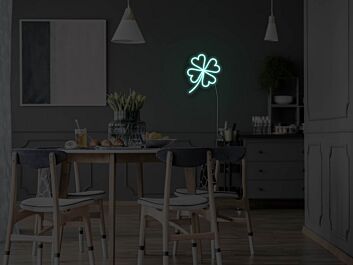 Vierblättriges Kleeblatt LED-Neonschild für Wohnzimmer Küche