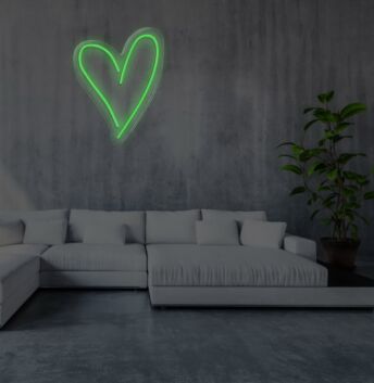 Herzform LED-Neonschild Wohnzimmer Schlafzimmer