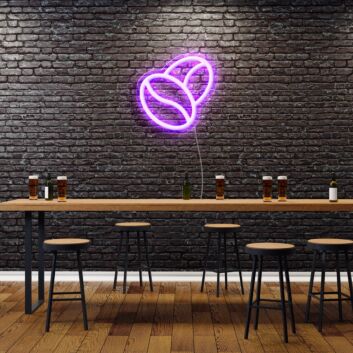 Kaffeebohnen LED-Neonschild für Café Bar