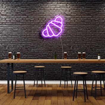 Croissant LED-Neonschild für Café und Bäckerei
