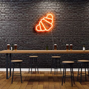 Croissant LED-Neonschild für Café und Bäckerei