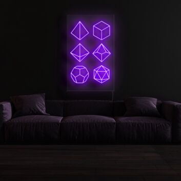Geometrische Formen LED-Neonschild Wohnzimmer Büro