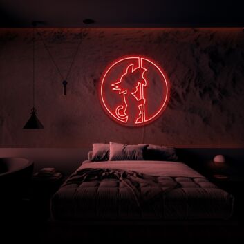 tanzende Katze mit Hut LED-Neonschild Schlafzimmer Bar