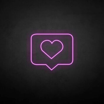 Herz Symbol in Sprechblase LED-Neonschild für Wohnzimmer Café
