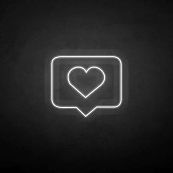 Herz Symbol in Sprechblase LED-Neonschild für Wohnzimmer Café