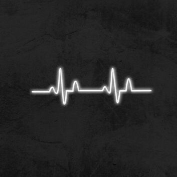 Herzschlaglinie LED-Neonschild Wohnzimmer Praxis