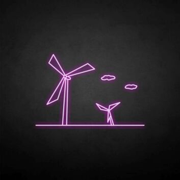 Windkraftanlage LED-Neonschild Wohnzimmer Büro