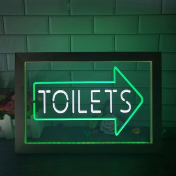 TOILETS LED-Neonschild für Restaurant Bar