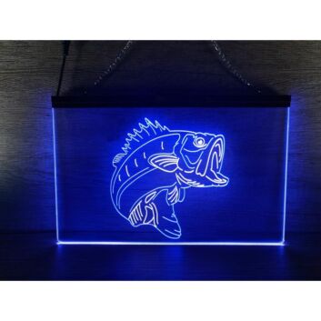 springender Fisch LED-Neonschild für Angelshop und Bar