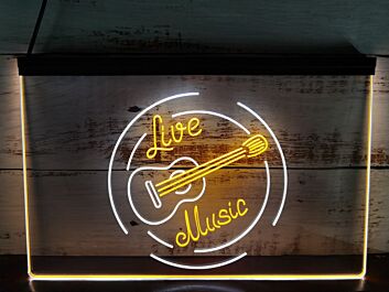 Live Music LED-Neonschild für Bar und Club