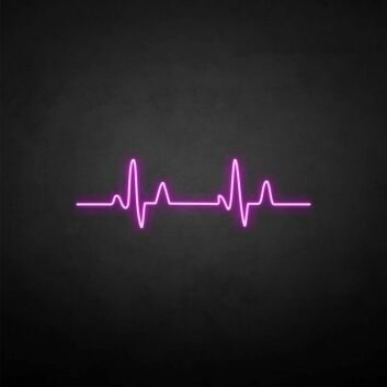 Herzschlaglinie LED-Neonschild Wohnzimmer Praxis
