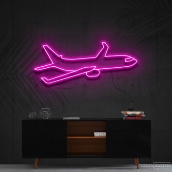 Passagierflugzeug LED-Neonschild Wohnzimmer Büro