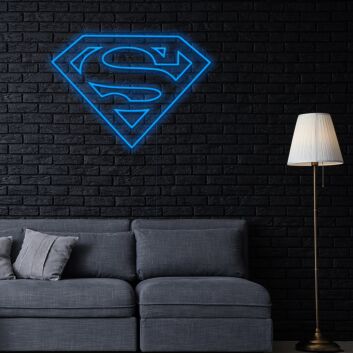 Superhelden-Emblem LED-Neonschild Wohnzimmer Gamingzimmer