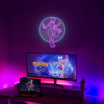 Fantasiewesen mit Katzenmerkmalen LED-Neonschild Gamingzimmer