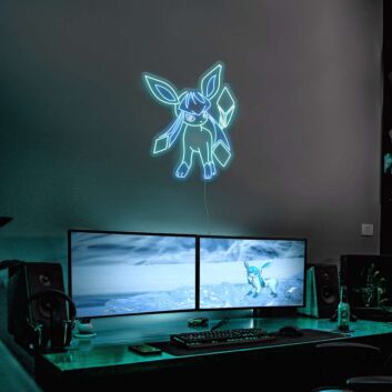 fantasie Tierfigur mit langen Ohren LED-Neonschild Gaming Zimmer