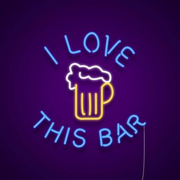 I LOVE THIS BAR LED-Neonschild für Bar