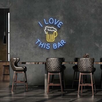 I LOVE THIS BAR LED-Neonschild für Bar
