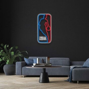 Basketball Spieler Silhouette LED Neonschild im modernen Sportdesign für stilvolle Wanddekoration