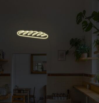 Baguette LED-Neonschild für Café und Bäckerei