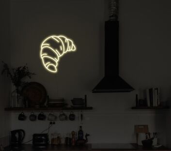 Croissant LED-Neonschild für Küche und Café
