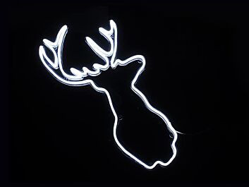 Hirschkopf Silhouette LED-Neonschild für Wohnzimmer und Bar