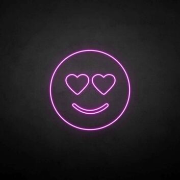 Smiley mit Herzaugen LED-Neonschild Wohnzimmer Schlafzimmer