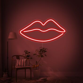 Lippenkontur LED-Neonschild Wohnzimmer Schlafzimmer