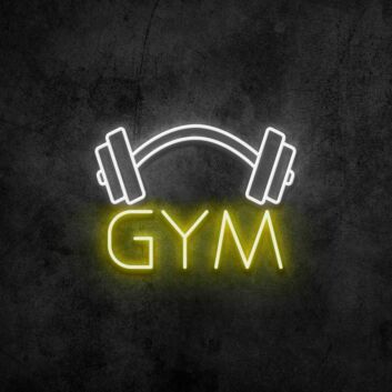 GYM LED Neonschild mit Hantelmotiv