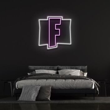 Buchstabe F LED Neonschild im minimalistischen Design