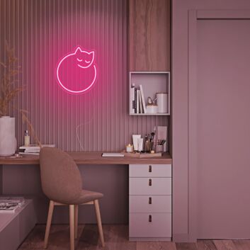 schlafende Katze LED-Neonschild Wohnzimmer Schlafzimmer