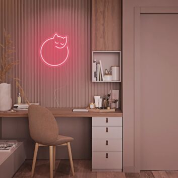 schlafende Katze LED-Neonschild Wohnzimmer Schlafzimmer