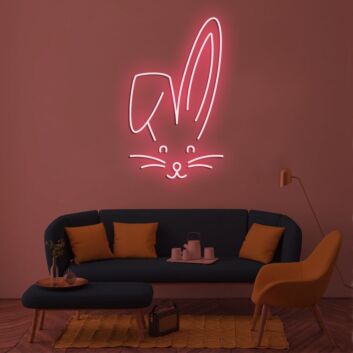 Hasengesicht LED-Neonschild Wohnzimmer Kinderzimmer