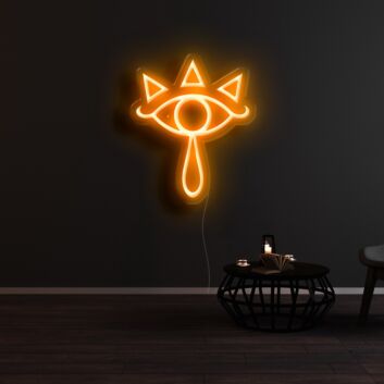 Auge mit Krone Symbol LED-Neonschild Wohnzimmer Gamingzimmer