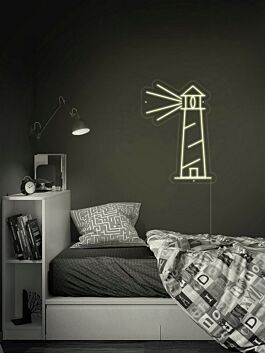 Leuchtturm LED-Neonschild für Schlafzimmer und Wohnzimmer