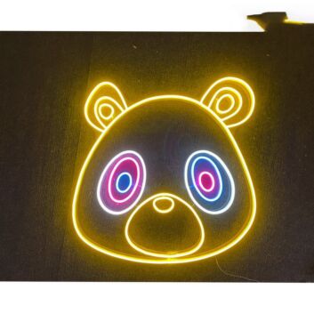Panda Gesicht LED-Neonschild Kinderzimmer Wohnzimmer