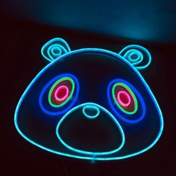 Panda Gesicht LED-Neonschild Kinderzimmer Wohnzimmer