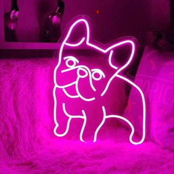 Französische Bulldogge LED-Neonschild Wohnzimmer Schlafzimmer