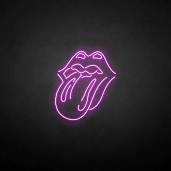 Lippen mit herausgestreckter Zunge LED-Neonschild für Bar Club