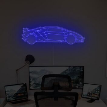 Sportwagen Silhouette LED-Neonschild für Büro und Wohnzimmer
