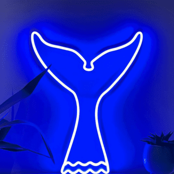 Walflosse LED-Neonschild Wohnzimmer Kinderzimmer