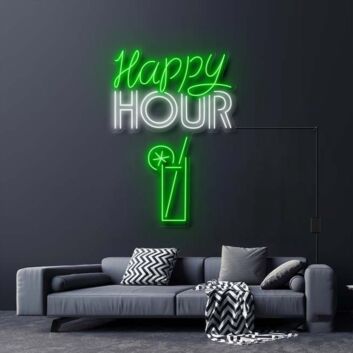 Happy Hour LED-Neonschild für Bar und Wohnzimmer